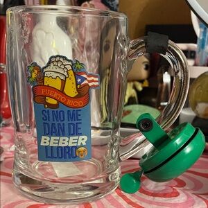 Puerto Rico Beer Mug with Green Bell